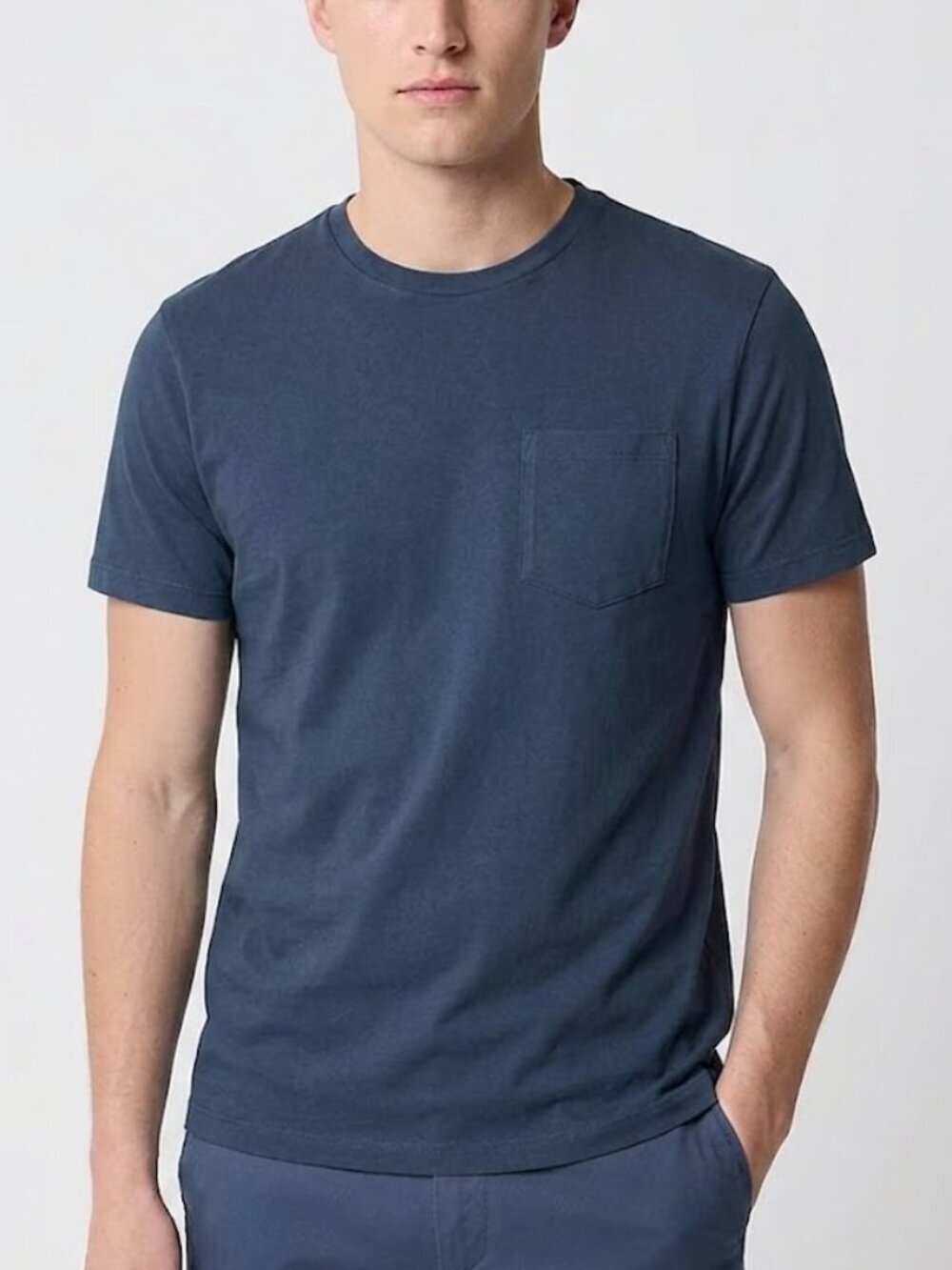 J. Crew Men's Washed Jersey Pocket Short Sleeve Tee Navy Size XL NWT